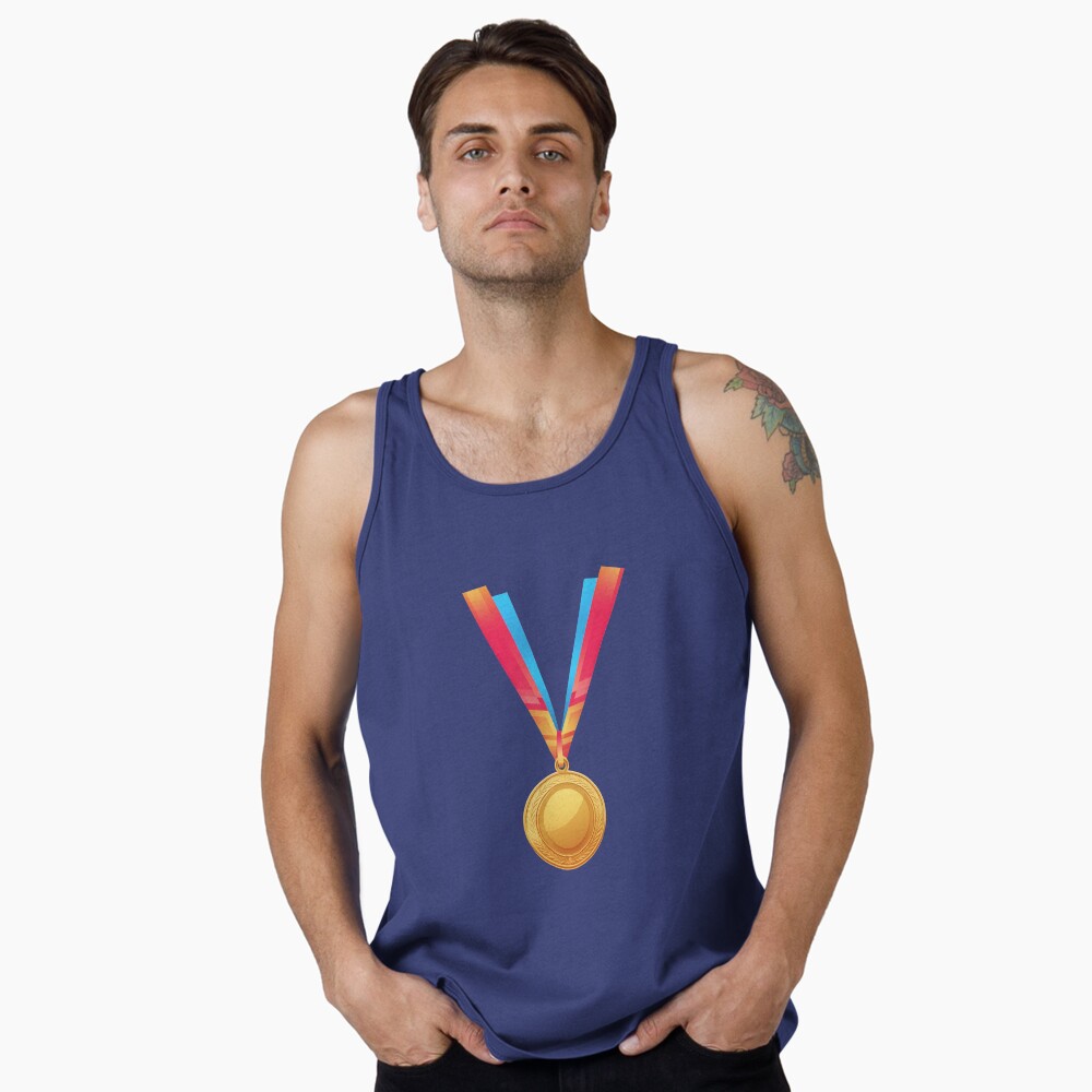 Tank Top Golden Medal First Place Medalist Award Winner Tank Top