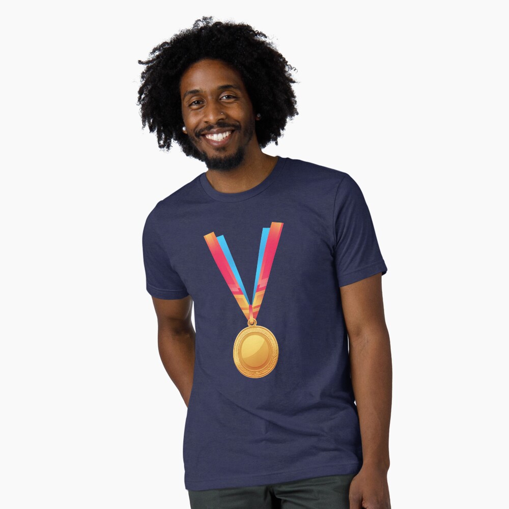 Golden Medal First Place Medalist Award Winner Tri-Blend T-Shirt