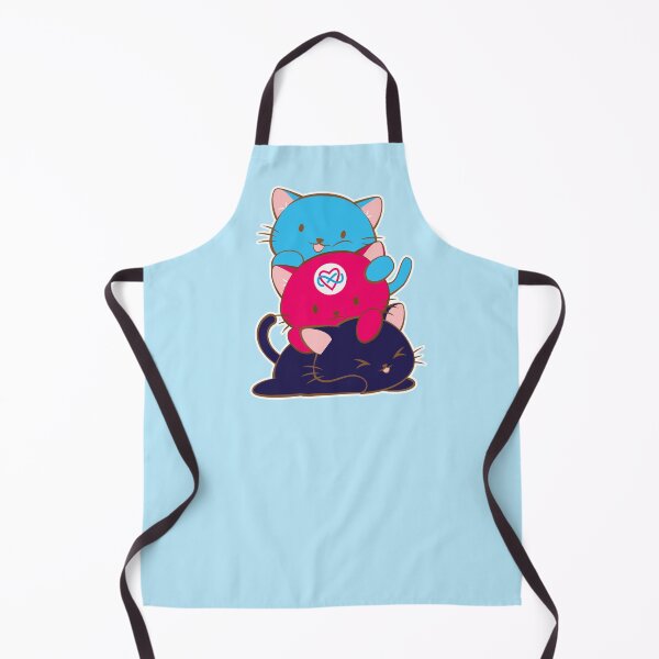 Item preview, Poly Pride Infinity Heart Subtle LGBTQ Polyamory Pride Flag Kawaii Cats Stack designed and sold by Irene Koh.