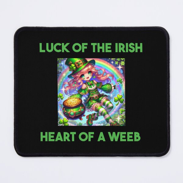 Item preview, Luck of the Irish Heart of a Weeb St Patrick's Day Shirt designed and sold by KatelynMitalski.