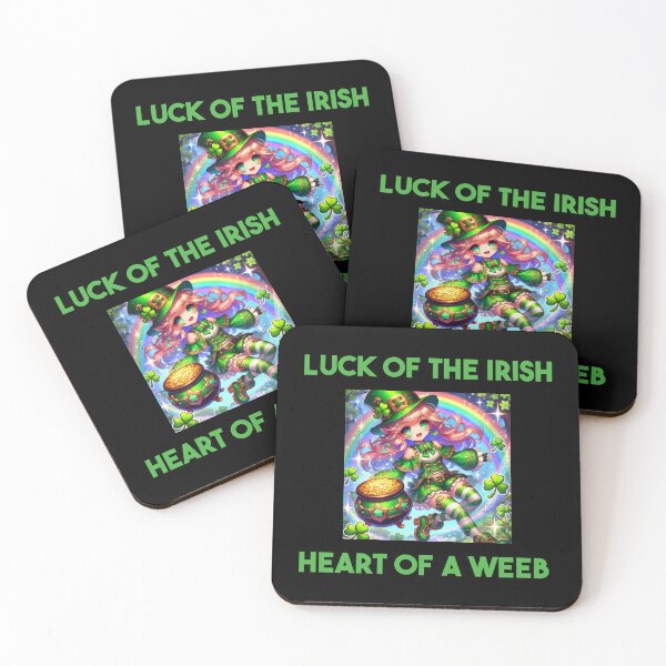 Item preview, Luck of the Irish Heart of a Weeb St Patrick's Day Shirt designed and sold by KatelynMitalski.