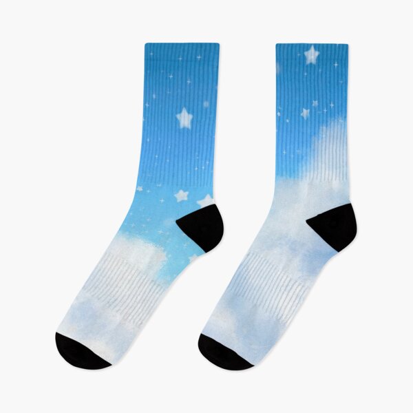 Item preview, White puffy clouds w/ starry sky designed and sold by AquariusGems.