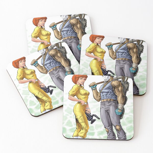 Item preview, April O'Neil and Casey Jones - TMNT - Ninja Turtles designed and sold by Eric Ninaltowski Art.
