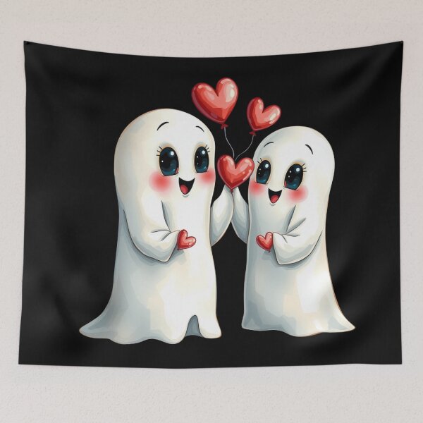 Item preview, Cute Valentine Ghost Couple designed and sold by One Pine Designs.