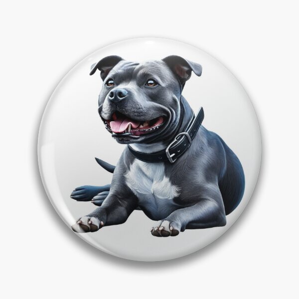 Item preview, Blue Staffy Portrait designed and sold by MaedK.