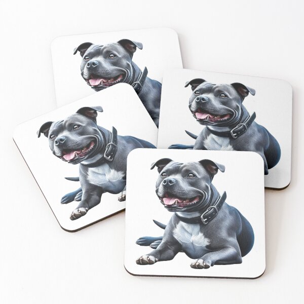 Item preview, Blue Staffy Portrait designed and sold by MaedK.