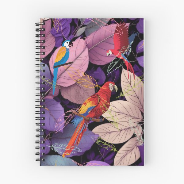 Item preview, Colorful Parrots in a Vibrant Foliage Background" designed and sold by Graphollio-shop.