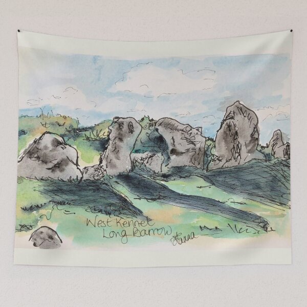 Item preview, West Kennet Long Barrow, Wiltshire designed and sold by Dianna Hardy Art.