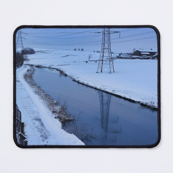 Item preview, Snowy Leeds and Liverpool Canal at Whitebirk Drive Bridge No. 104C designed and sold by Shafiq Khan.