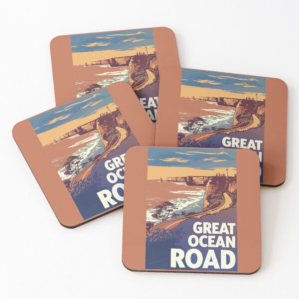 Item preview, Great Ocean Road Travel Art Vintage designed and sold by KrisSidDesigns.