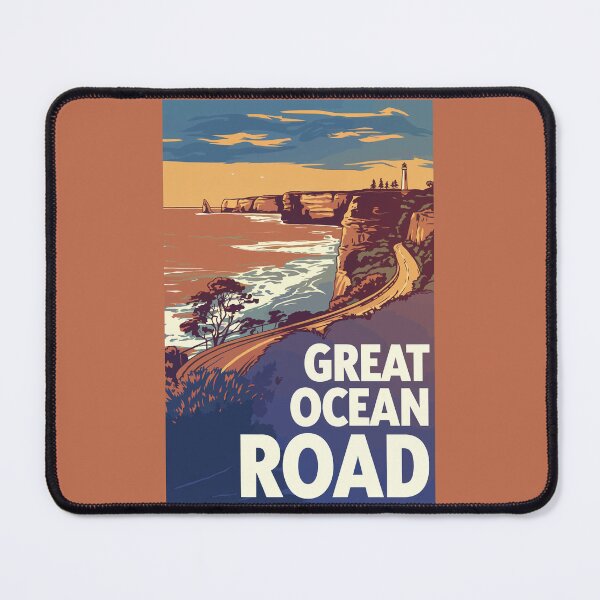 Item preview, Great Ocean Road Travel Art Vintage designed and sold by KrisSidDesigns.