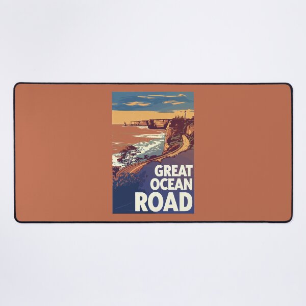 Item preview, Great Ocean Road Travel Art Vintage designed and sold by KrisSidDesigns.