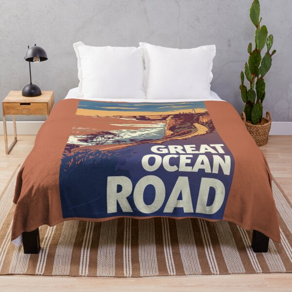Item preview, Great Ocean Road Travel Art Vintage designed and sold by KrisSidDesigns.
