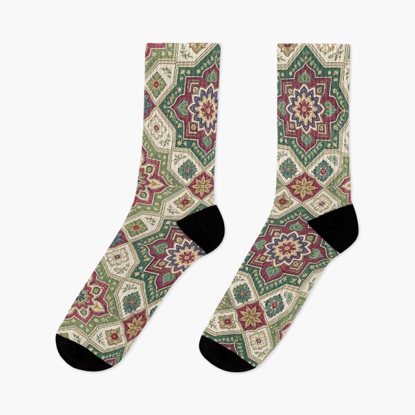 Item preview, Persian carpet in green and red print designed and sold by hellcom.