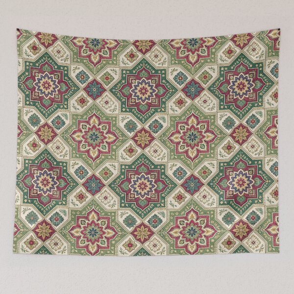 Item preview, Persian carpet in green and red print designed and sold by hellcom.