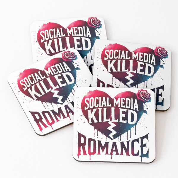 Item preview, Social Media Killed Romance Broken Heart designed and sold by TomFrontierArt.