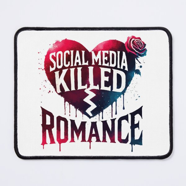 Item preview, Social Media Killed Romance Broken Heart designed and sold by TomFrontierArt.