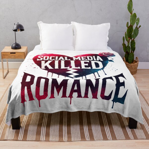 Item preview, Social Media Killed Romance Broken Heart designed and sold by TomFrontierArt.