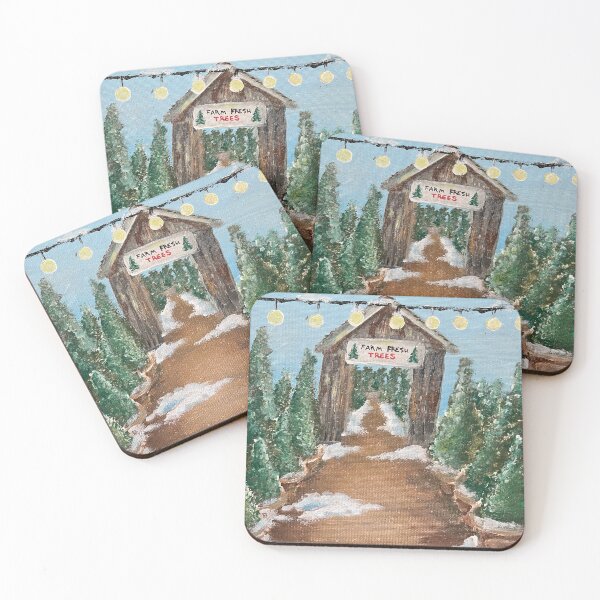 Item preview, Christmas tree farm designed and sold by pretzartgallery.