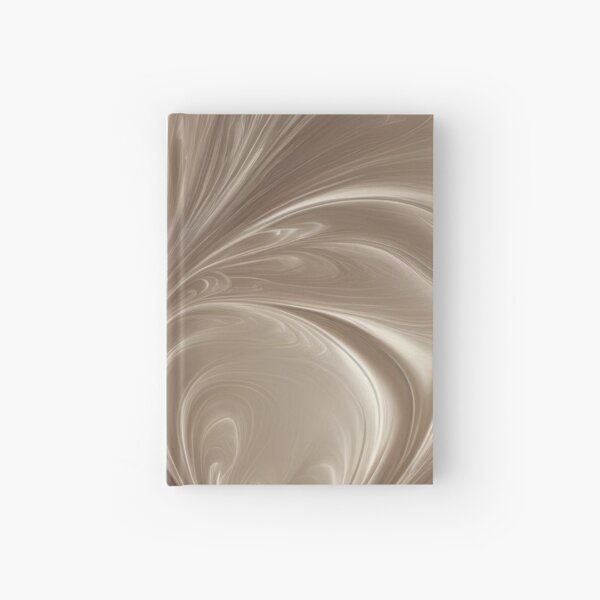Cream Swirl - Soft Beige Abstract Flowing Design Hardcover Journal