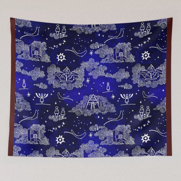 Item preview, Sky children of the light  fan art deep blue designed and sold by Alessandro Remo Mazzoni Remotextiles.