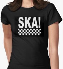 ska music punk reggae skinhead retro Women's Fitted T-Shirt