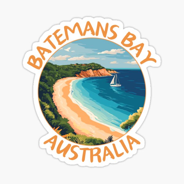 Item preview, Batemans Bay in New South Wales Australia Retro Travel Art Emblem designed and sold by MaateoDesign.