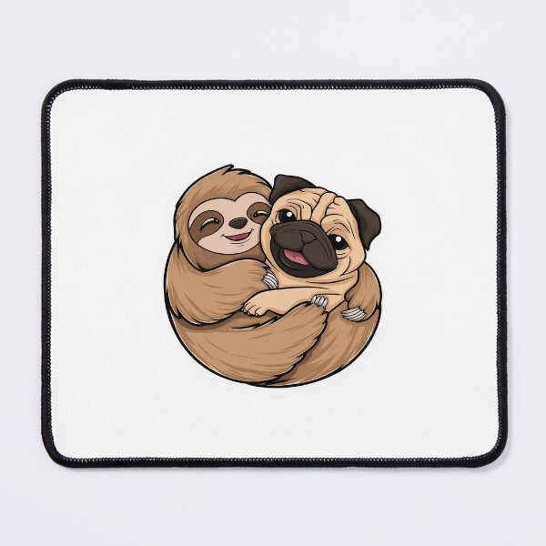 Item preview, Cute Sloth and pug Friendship for Pug Lover designed and sold by Laugh-Lines.