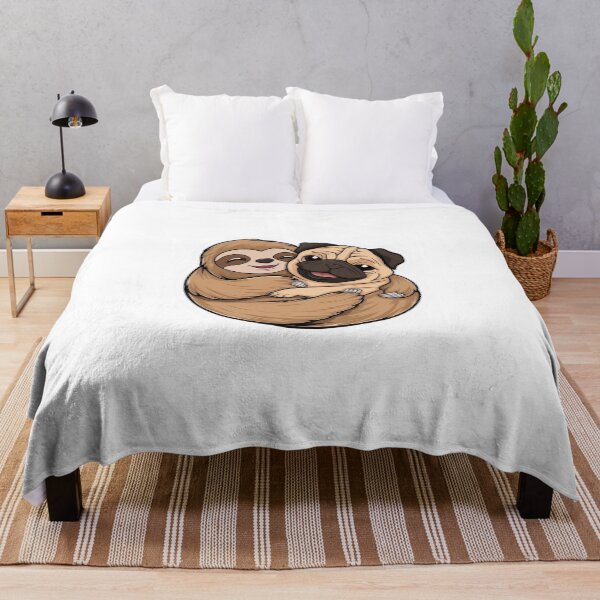 Item preview, Cute Sloth and pug Friendship for Pug Lover designed and sold by Laugh-Lines.