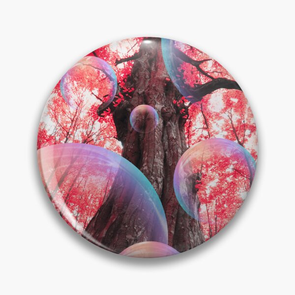 Item preview, Trippy Red Trees with Overlaid Purple Bubbles designed and sold by CountyKent.
