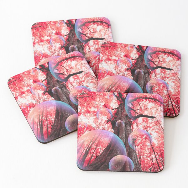 Item preview, Trippy Red Trees with Overlaid Purple Bubbles designed and sold by CountyKent.