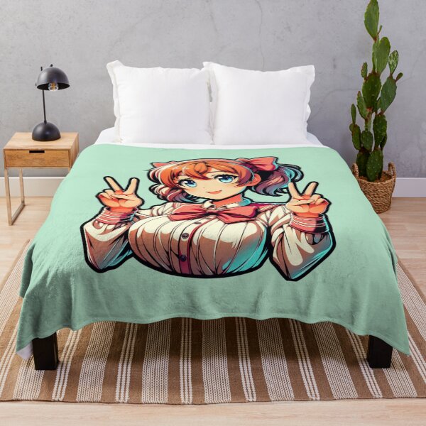 Item preview, Kawaii Anime Girl Holding Up Peace Signs designed and sold by 2ndSketch.