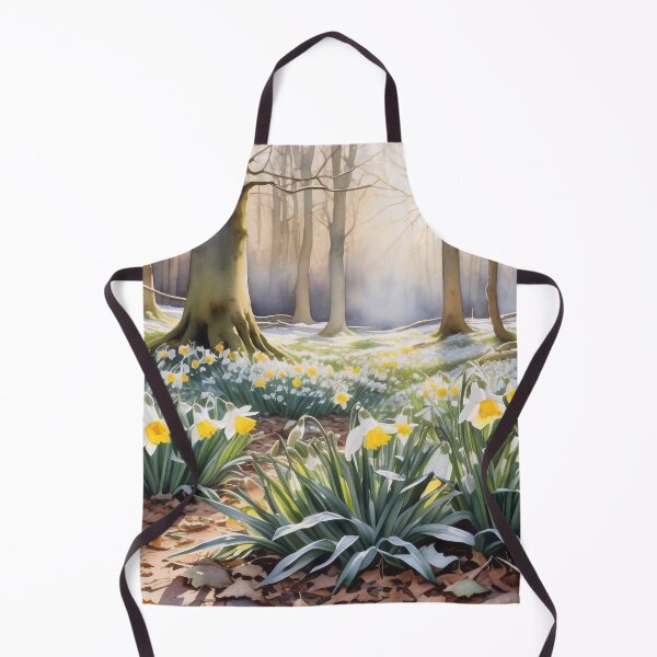 Item preview, Daffodils and snowdrops in a beautiful woodland designed and sold by m-y-A-I-A-R-T-.