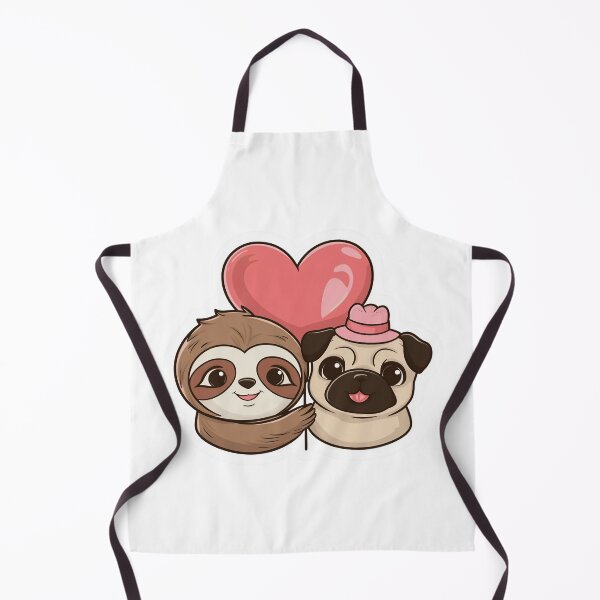 Item preview, Cute Sloth and Pug Friendship for Valentines Day designed and sold by Laugh-Lines.