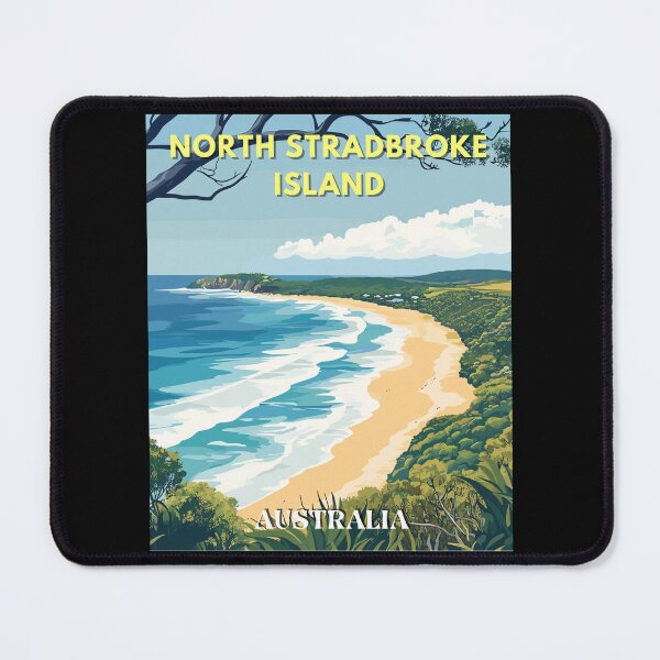 Item preview, North Stradbroke Island in Queensland Australia Retro Art Travel Landscape designed and sold by MaateoDesign.