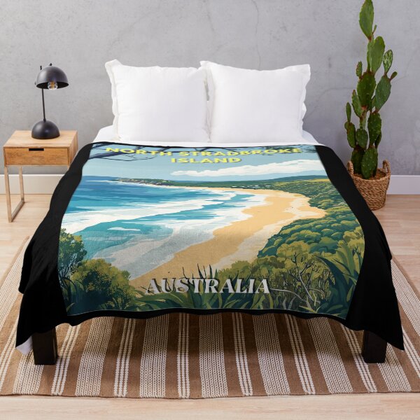 Item preview, North Stradbroke Island in Queensland Australia Retro Art Travel Landscape designed and sold by MaateoDesign.