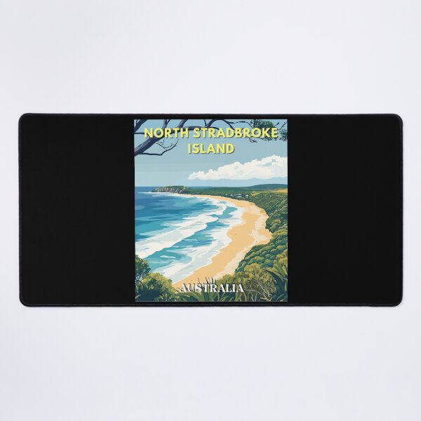 Item preview, North Stradbroke Island in Queensland Australia Retro Art Travel Landscape designed and sold by MaateoDesign.