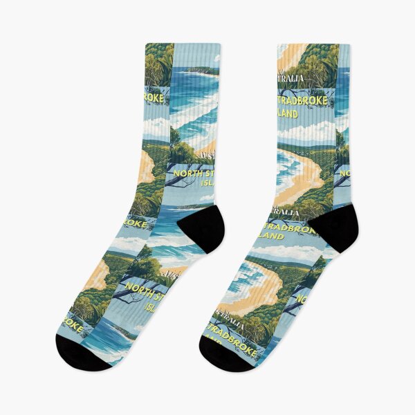 Item preview, North Stradbroke Island in Queensland Australia Retro Art Travel Landscape designed and sold by MaateoDesign.