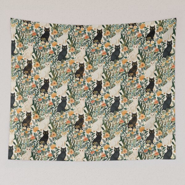 Item preview, Cats in the Garden designed and sold by gypsy-galleria.