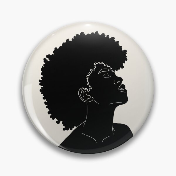 Artikelvorschau, Schwarze Frau Afro Haar minimalistisches Design entworfen und verkauft von CocoSimoneArt.