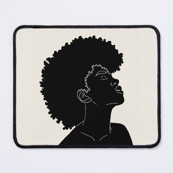 Item preview, Black Woman Afro Hair Minimalist Design designed and sold by CocoSimoneArt.