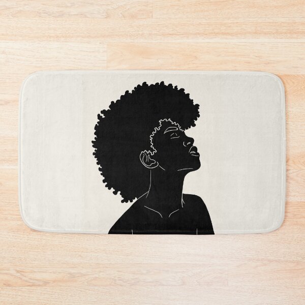Item preview, Black Woman Afro Hair Minimalist Design designed and sold by CocoSimoneArt.