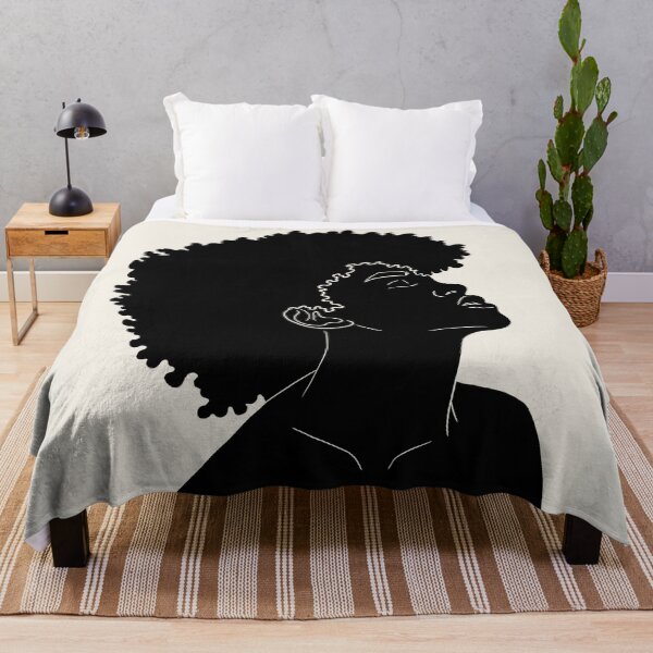 Item preview, Black Woman Afro Hair Minimalist Design designed and sold by CocoSimoneArt.