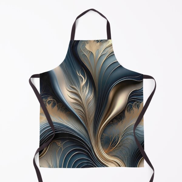 Item preview, Emerald Whisper - Teal and Gold Abstract Floral Art designed and sold by FutureImaging.