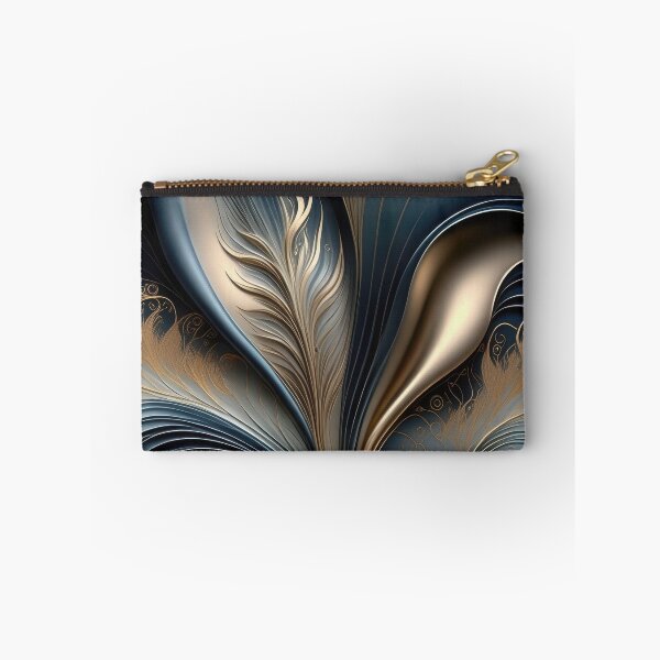 Item preview, Emerald Whisper - Teal and Gold Abstract Floral Art designed and sold by FutureImaging.