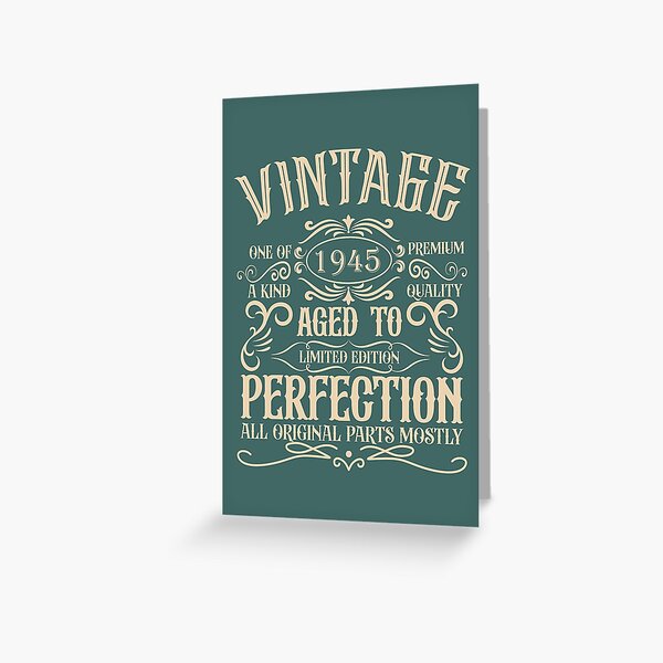 Vista previa del artículo con la obra «Vintage nacido en 1945 cumpleaños divertido 80 cumpleaños», diseñado y vendido por Alexaltay.