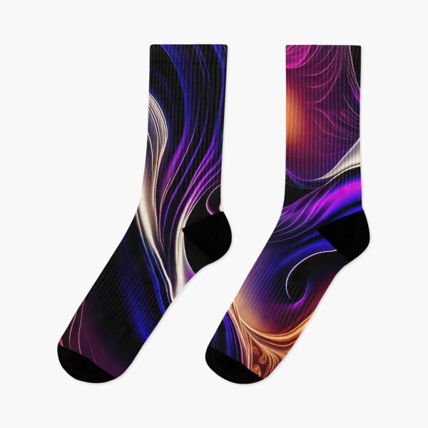 Item preview, Fiery Waves - Bold Purple, Orange, and Gold Abstract Art designed and sold by FutureImaging.