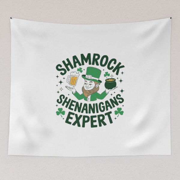 Item preview, Funny Shamrock Expert Leprechaun with Beer and Gold designed and sold by love3617.