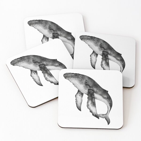 Item preview, Whale grey watercolor art  designed and sold by Milana Rosenwald.