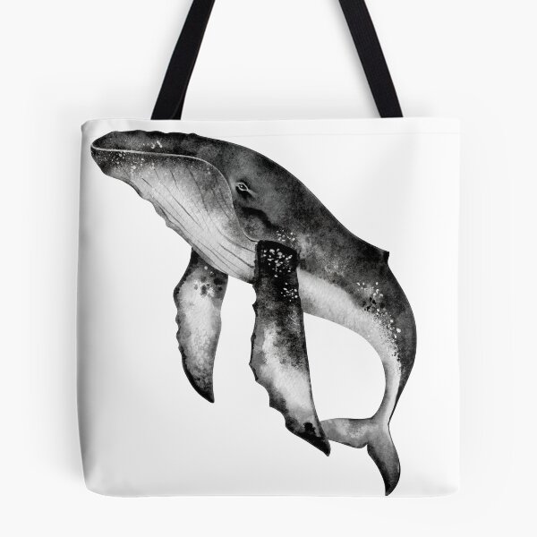 Item preview, Whale grey watercolor art  designed and sold by Milana Rosenwald.